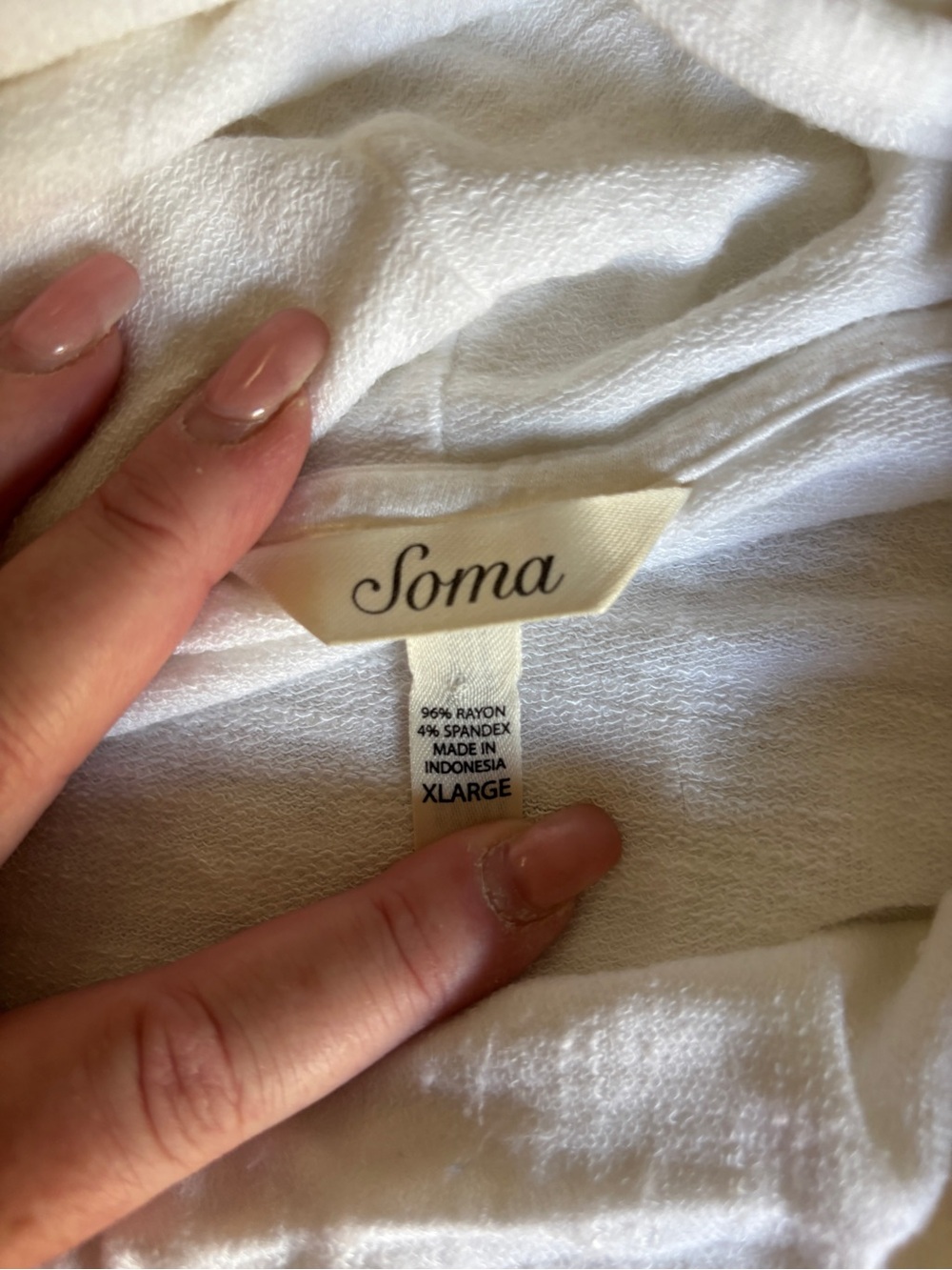 Soma Cream Hooded Robe Warm Women’s Size XL Luxury Spa - Picture 4 of 10